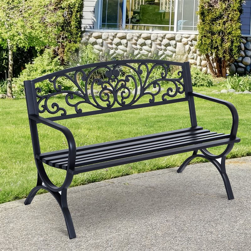 Banco de Jardim Ferro Outsunny 127x60