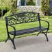 Banco de Jardim Ferro Outsunny 127x60 Banco de Jardim Ferro Outsunny 127x60 Preto