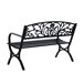 Banco de Jardim Ferro Outsunny 127x60 Banco de Jardim Ferro Outsunny 127x60 Preto