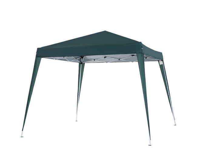 Outsunny tenda dobrável 3x3 m, pop-up, pavilhão de jardim, altura ajustável com saco de transporte, anti-uv, impermeável, gazebo para campismo, festas, exterior, verde