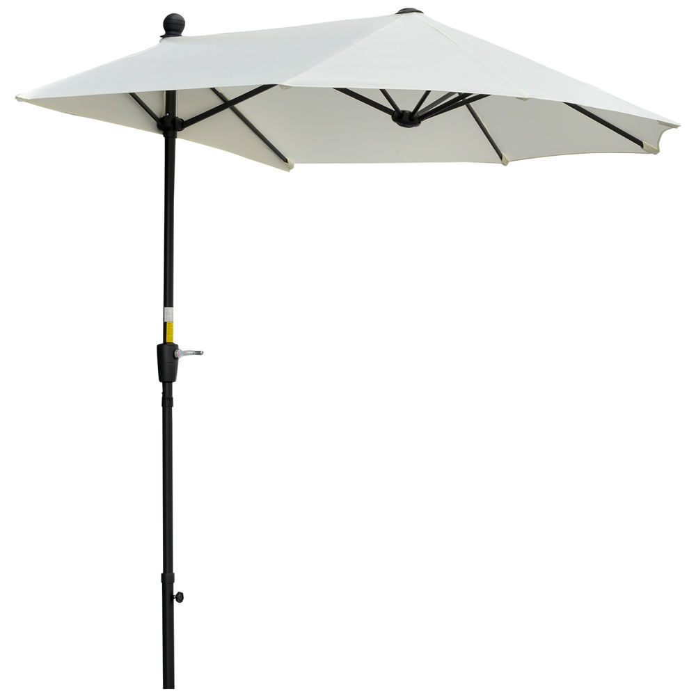 Guarda-sol de Parede para Jardim Aço e Poliéster Outsunny 190x200