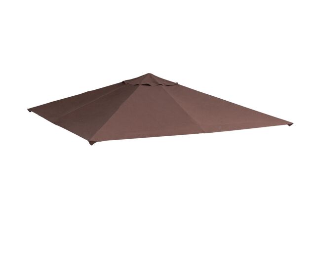 Outsunny toldo de substituição de 3 x 3 m para barraca de jardim gazebo ao ar livre com 8 orifícios de drenagem e ventilação marrom
