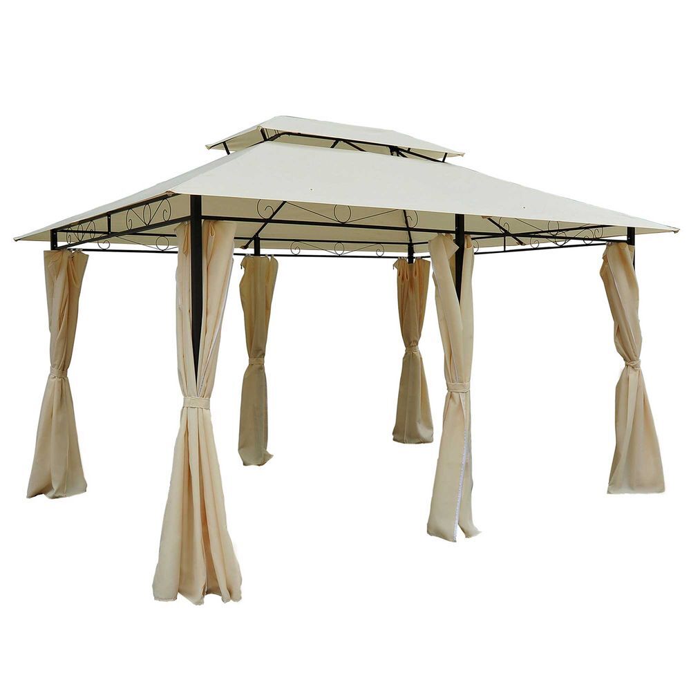 Pérgola de Exterior Aço e Poliéster Outsunny 400x300