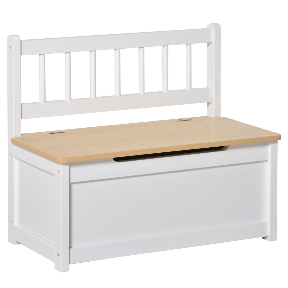 Baú de Brinquedos para Crianças MDF, Madeira de Pinho HOMCOM