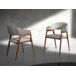 ANGEL CERDA Cadeira de couro ecológico em tecido cinzento e vison escuro ANGEL CERDA Cadeira de couro ecológico em tecido cinzento e vison escuro Nogal