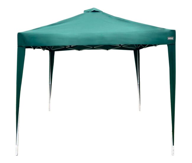 Gazebo dobrável regulável em altura max-air 300x300/240-250 cm verde aktive