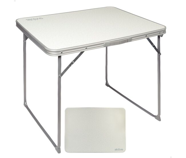 Mesa dobrável para campismo aktive blanc