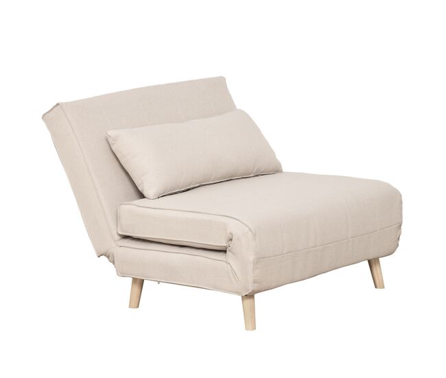Homcom sofá-cama individual 3 em 1, poltrona-cama dobrável com encosto ajustável em 6 posições, assento largo, almofada acolchoada, pernas de