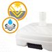 Base para guarda-sol quadrado branco 33-48 mm Aktive 56x56 Base para guarda-sol quadrado branco 33-48 mm Aktive 56x56 Branco