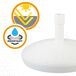 Base para guarda-sol circular branco 25-48 mm Aktive 58x58 Base para guarda-sol circular branco 25-48 mm Aktive 58x58 Branco