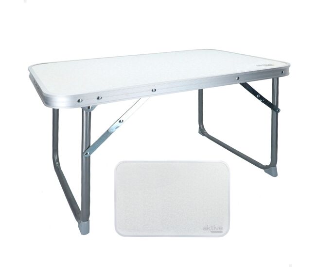 Mesa dobrável baixa aktive camping blanche