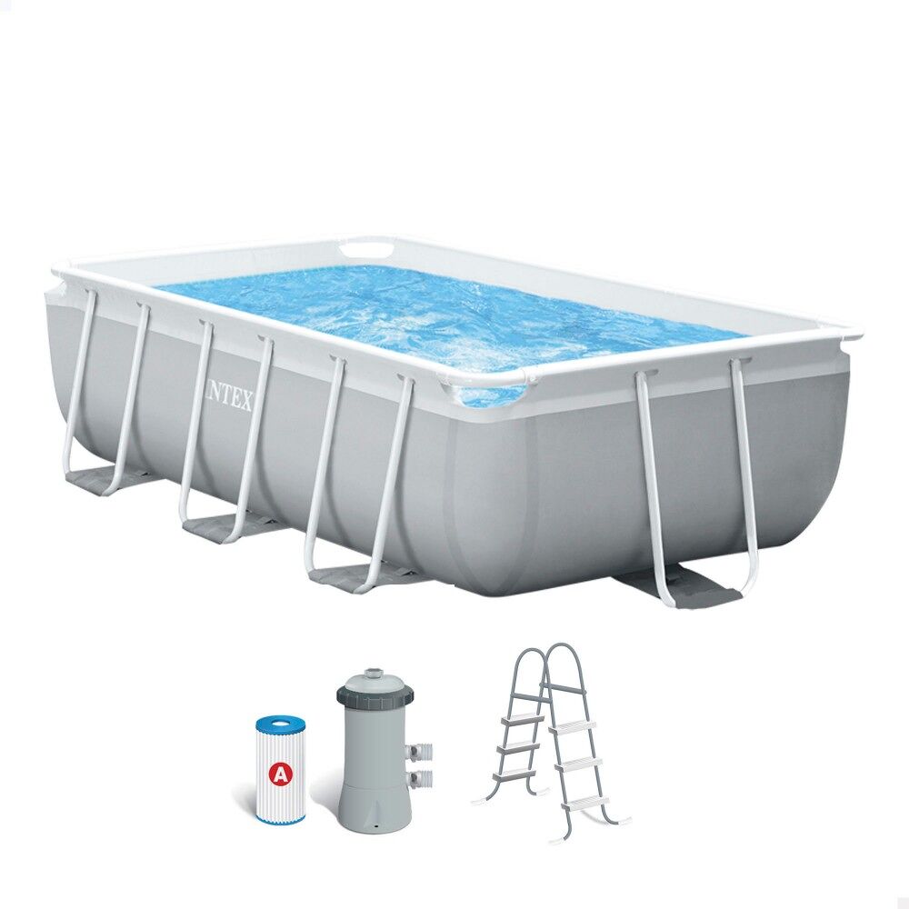 Piscina rectangular prisma intex 300x175x80 cm com purificador