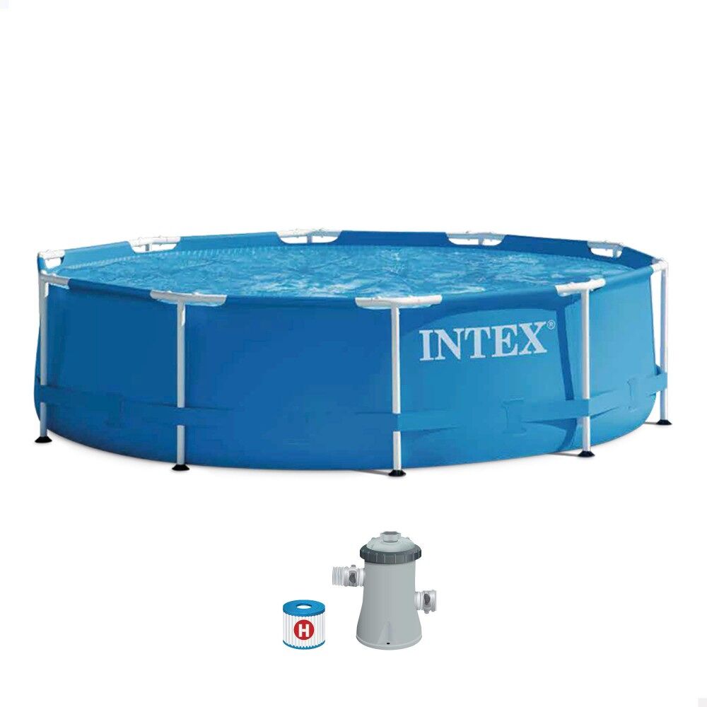 Piscinas redonda metal frame intex 305x76 cm 4485 litros + bomba