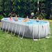 Piscina oval amovível Intex estrutura prisma oval 610x305x122 cm com purificador Piscina oval amovível Intex estrutura prisma oval 610x305x122 cm com purificador Cinza