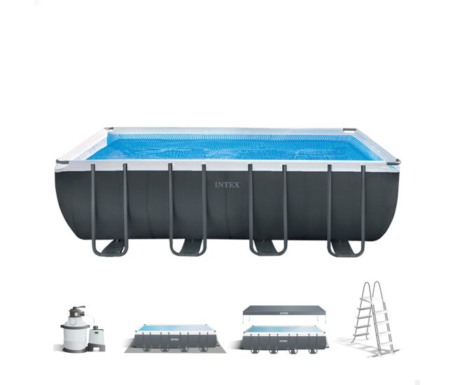 Intex ultra xtr frame piscina rectangular amovível 549x274x132 + sistema de filtragem