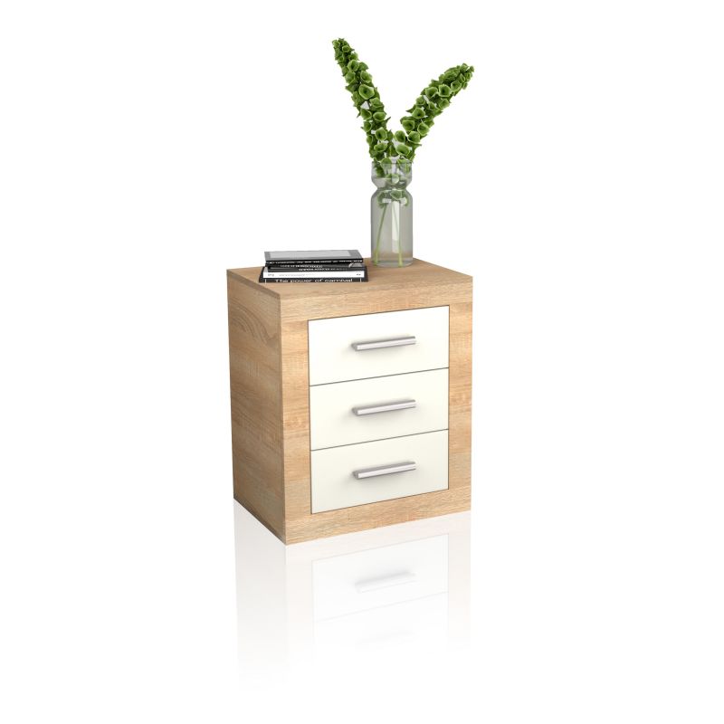 Mesa de cabeceira lara cambria - branco 50 x 61 x 35 cm