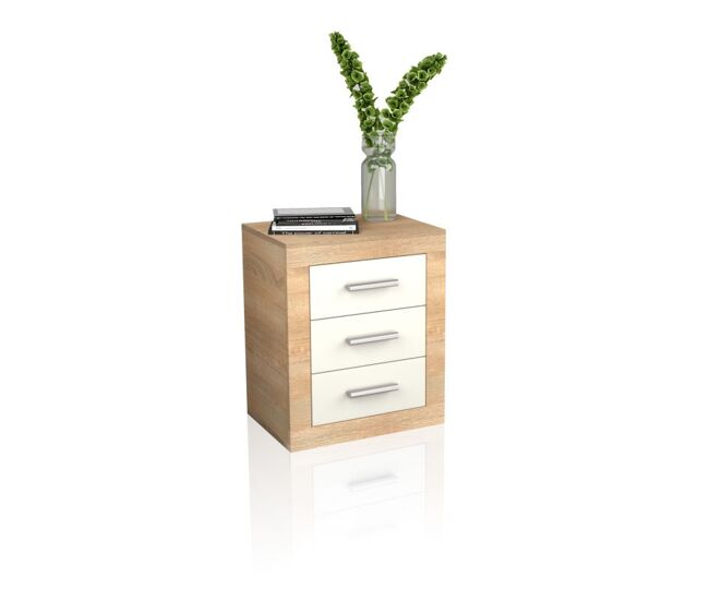 Mesa de cabeceira lara cambria - branco 50 x 61 x 35 cm
