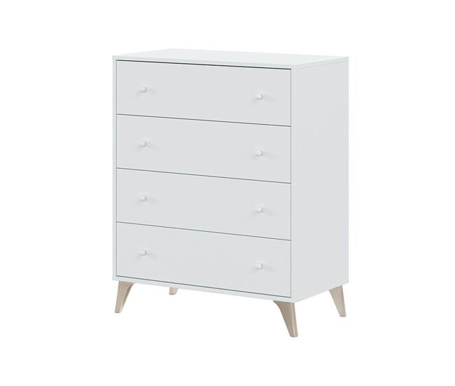 Cómoda 4 gavetas aglomerado blanc 95x77,5x40cm