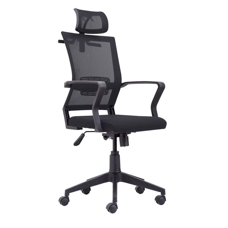 Cadeira de escritório winner preto 64 x 117–127 x 64 cm