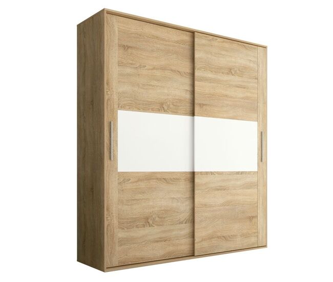 Roupeiro 2 portas de correr uniq 180 cambria - branco 180 x 207,6 x 55 cm