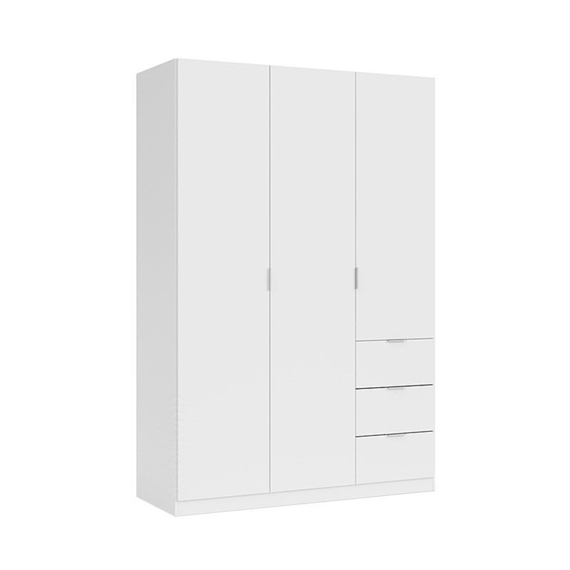 Roupeiro lcx 3 portas 3 gavetas branco 135 x 200 x 52 cm