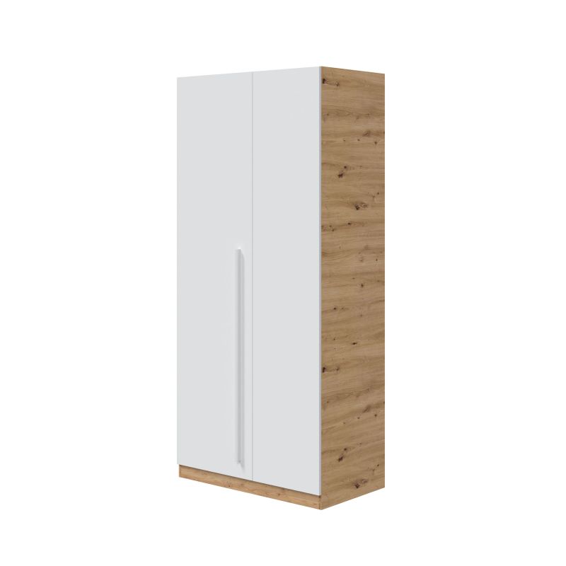 Roupeiro noa artik branco (branco mate) - carvalho nodi 90 x 200 x 52 cm