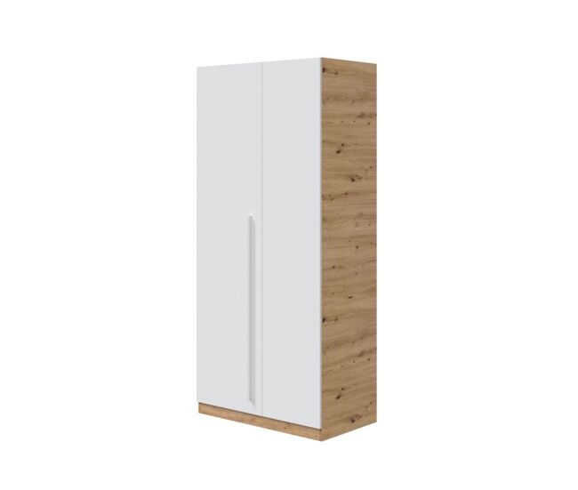 Roupeiro noa artik branco (branco mate) - carvalho nodi 90 x 200 x 52 cm