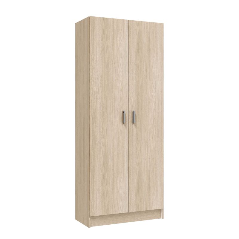 Armário multiusos 2 portas 3 zonas carvalho 73 x 180 x 37cm cm