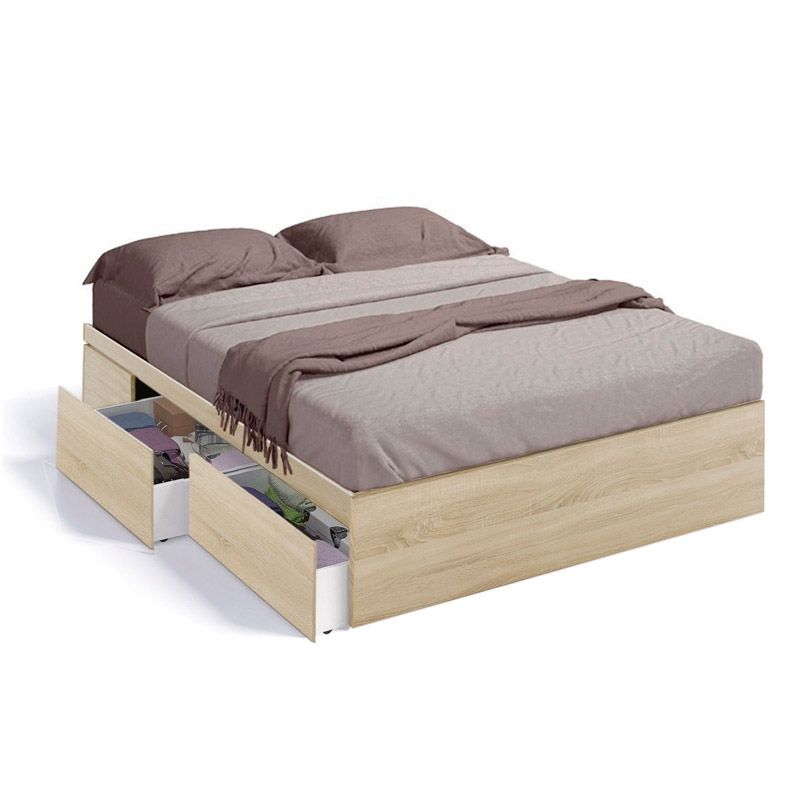 Cama kendra carvalho canadiano 156 x 37 x 196 cm