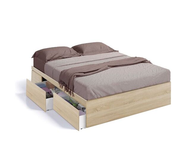 Cama kendra carvalho canadiano 156 x 37 x 196 cm