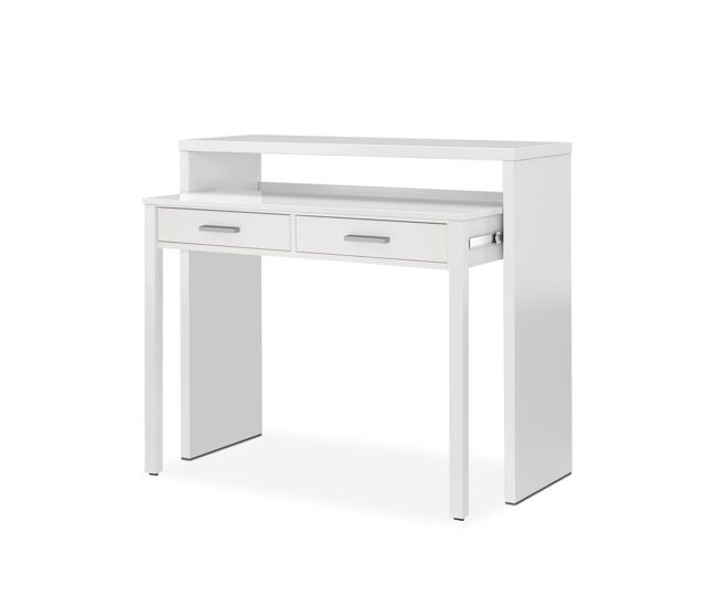 Secretária extensível mesa artik white (branco mate) 98,5 x 87,5 x 36–66 cm