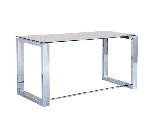Mesa de escritório metal cromado 140 x 75 x 70cm cm