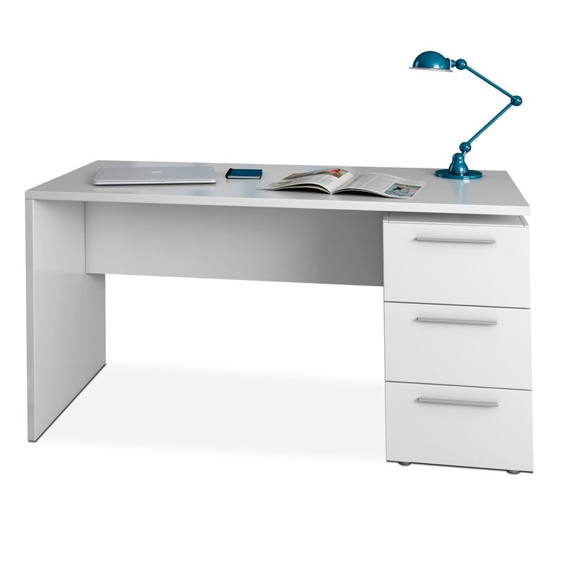 Duehome Mesa De Escritorio Stylus Artik White ( Mate) 138 X 74 X 60Cm Cm Branco