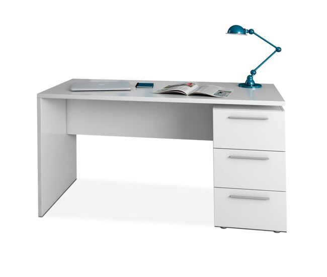 Mesa de escritorio stylus artik white (branco mate) 138 x 74 x 60cm cm
