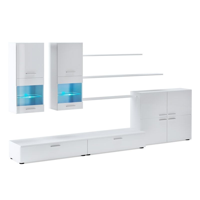 Mobiliário de sala de estar beta branco 300 x 189 x 42 cm