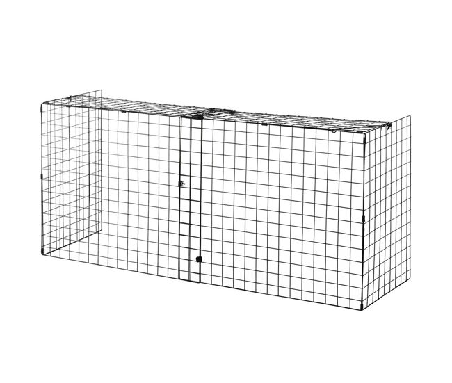 Homcom frente de lareira com comprimento ajustável frente para lareira com grade de metal 81,5-160x44x68cm preto