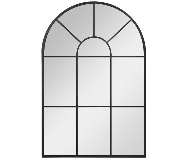 Homcom espelho decorativo de parede 60x91 cm espelho de metal para sala de jantar dormitório entrada estilo moderno preto