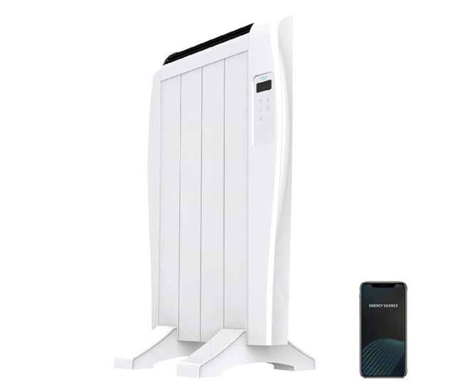 Cecotec emissor térmico com 4 elementos e 600 w, controlo por wifi, ecrã lcd, controlo remoto, temporizador programável