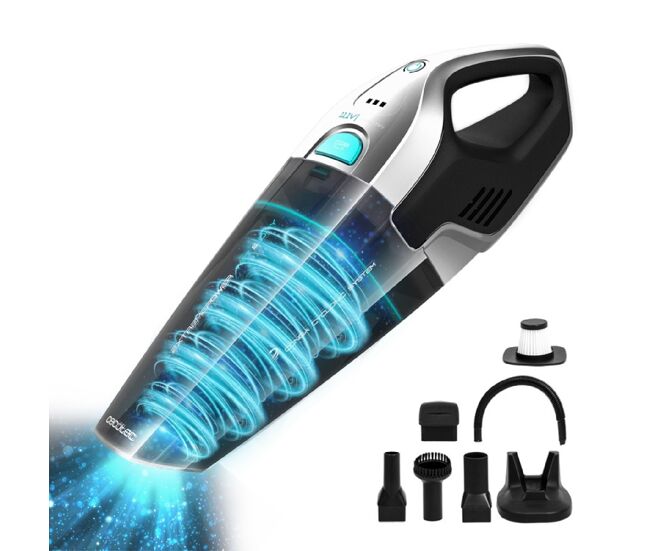 Cecotec aspirador de mão com bateria de ião-lítio 11,1 v. tecnologia ciclónica sem bolsas. para sólidos e líquidos. depósito de