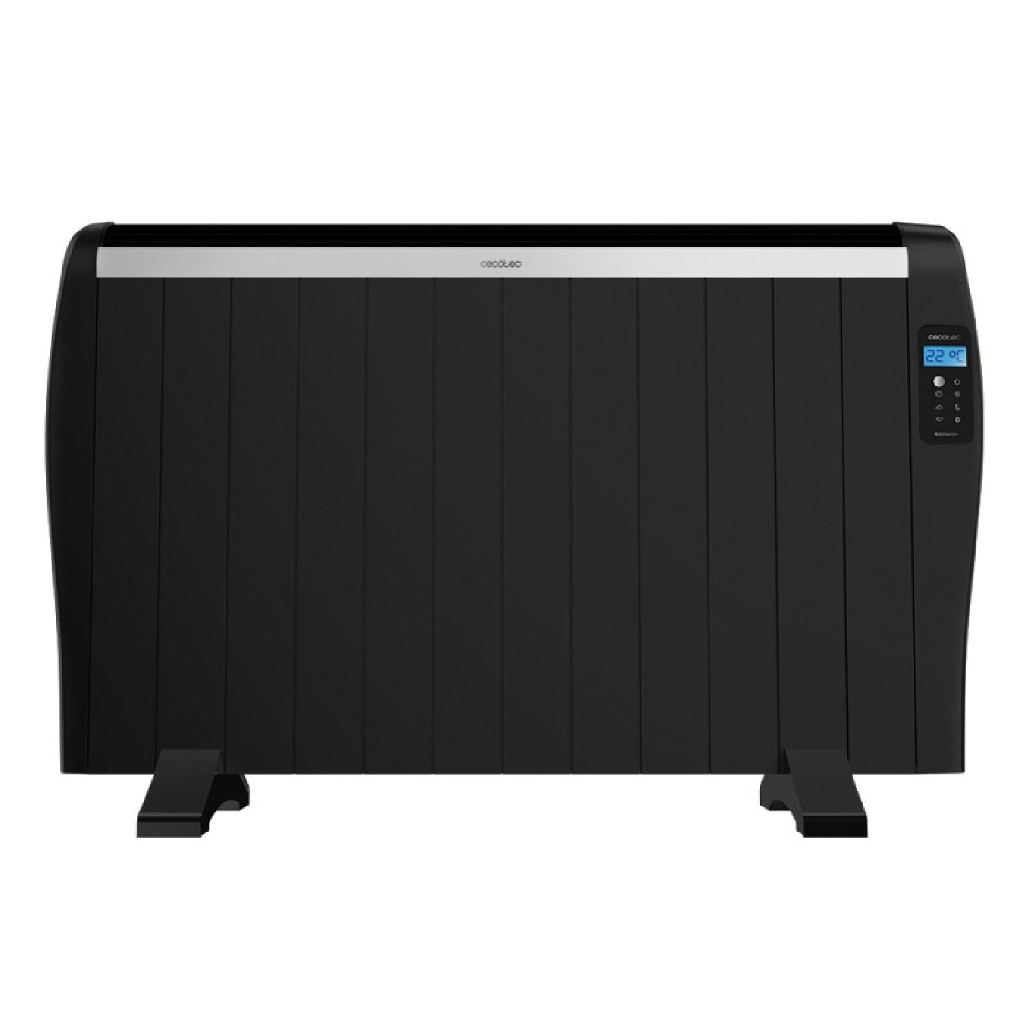 Cecotec Emissor térmico com 12 elementos e 1800 W, ecrã LCD, controlo remoto, temporizador programável, seleção de temperatura, cobertura de 25 m² e máxima segurança.