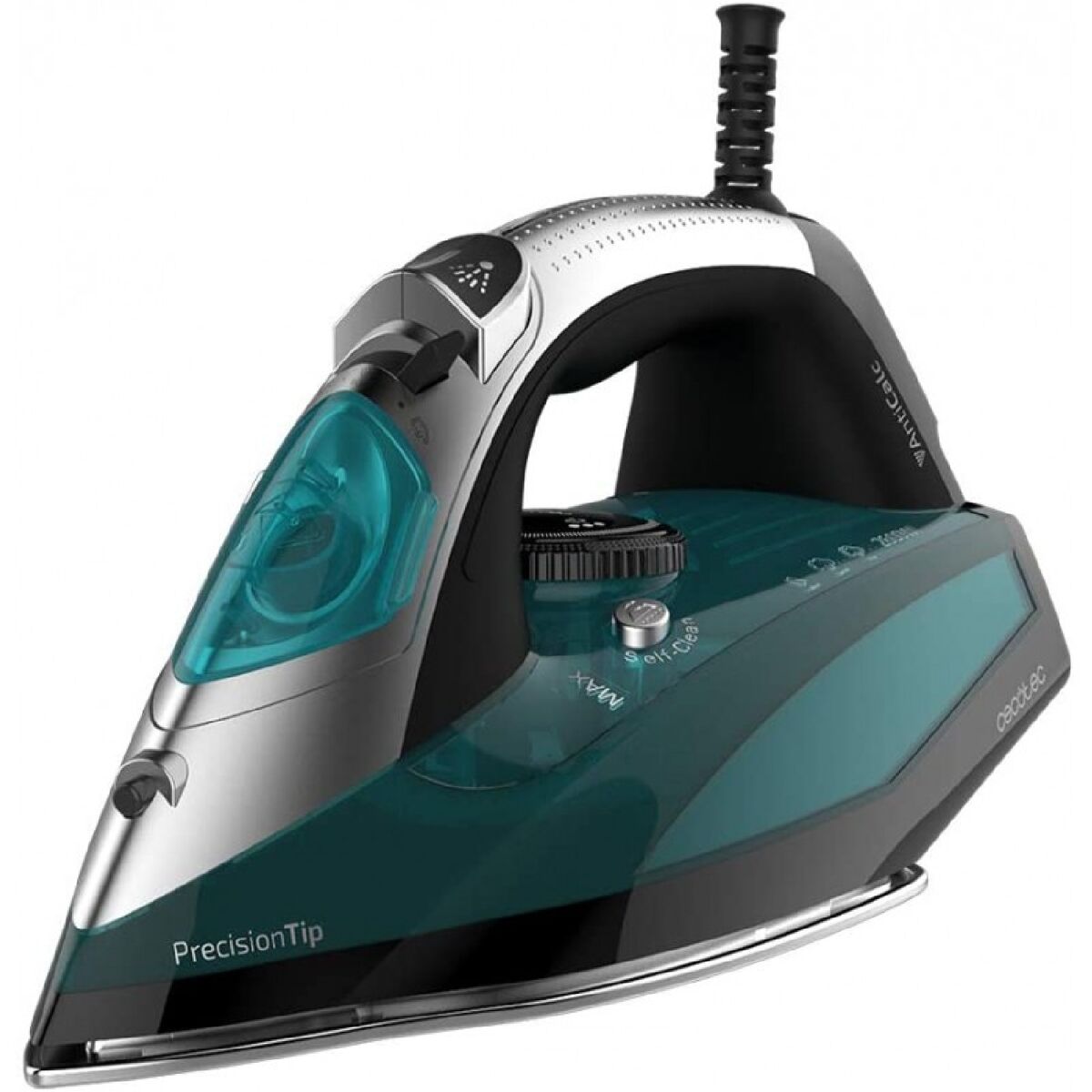 Cecotec Ferro de engomar a vapor com 2600 W de potência, vapor continuo de 55 g/min e 200 g/min de jato de vapor.