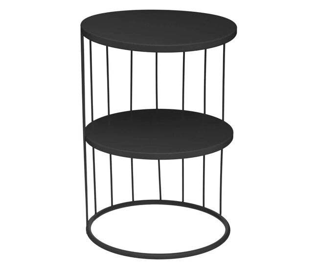 Mesa de apoio funcional e estética, cor noire, dimensões 35x35x50 cm.