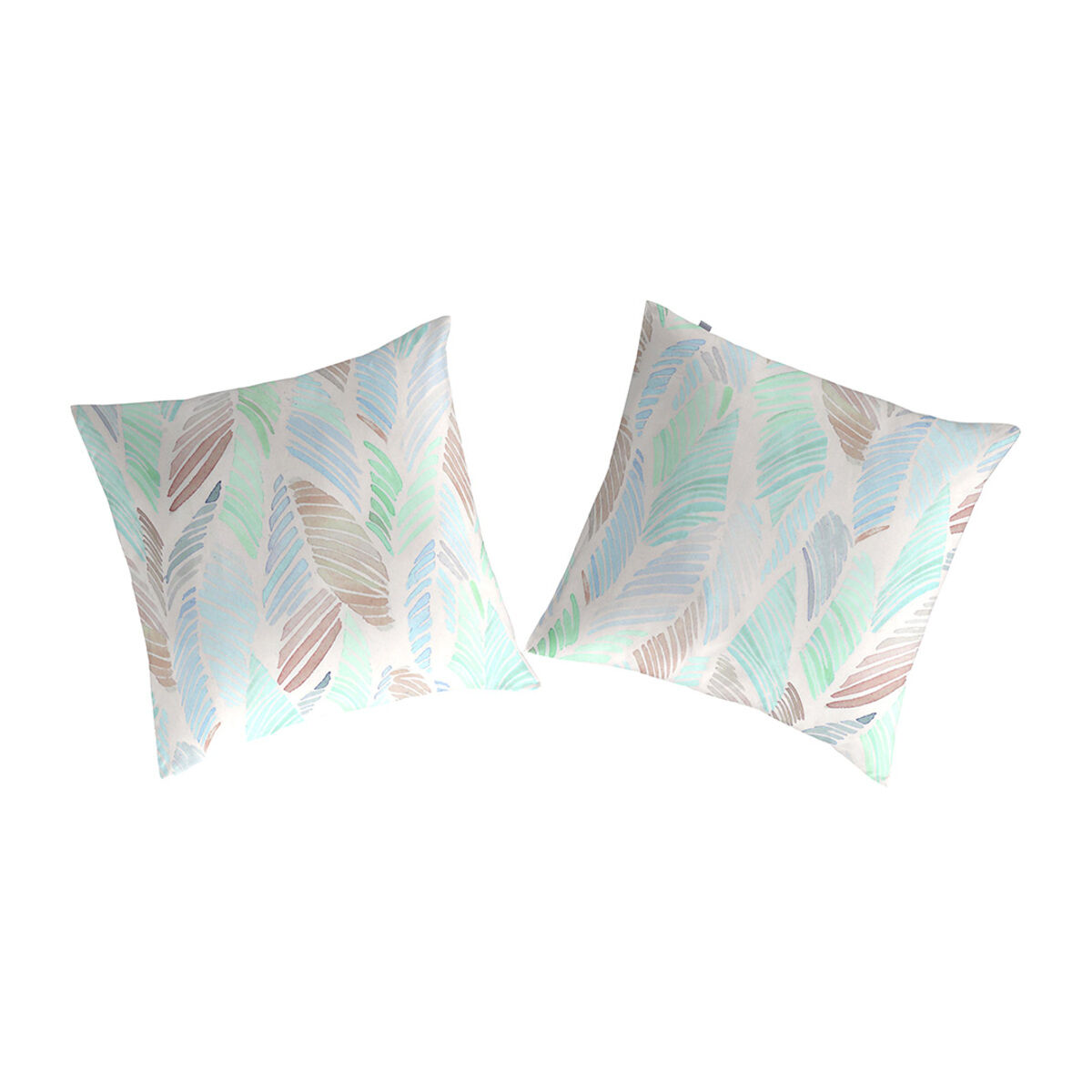 2 quadrados canito 65x65 cm - verde-água