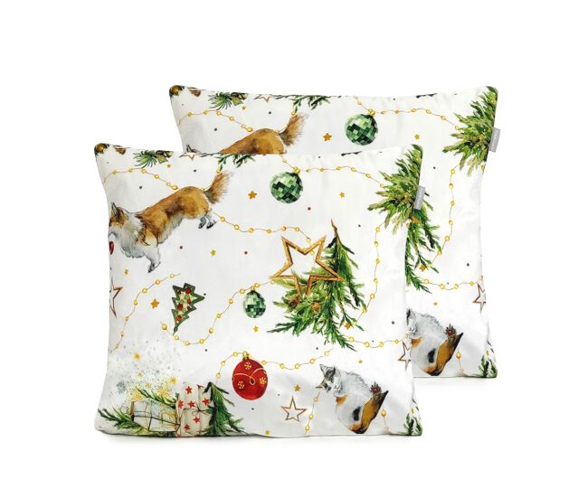 Cachorros de natal 45x45 cm (2)
