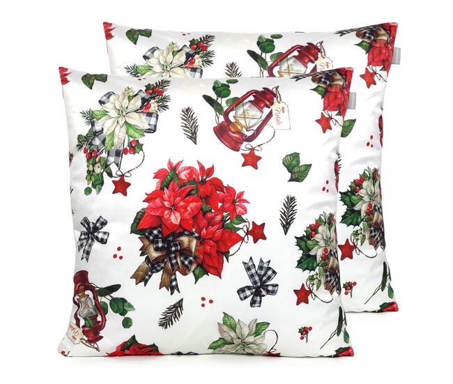 Fronha de almofada de veludo de natal ribbon