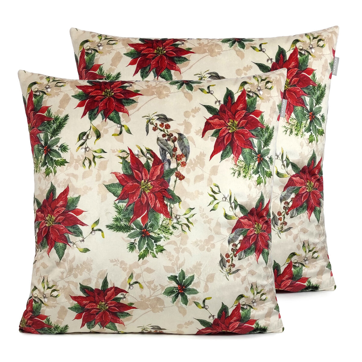 Capa de almofada de veludo de natal chamonix 60x60 cm (2)