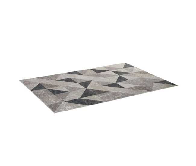 Homcom tapete de sala de estar moderno 230x160cm tapete geométrico com base antiderrapante para dormitório escritório estúdio multicor