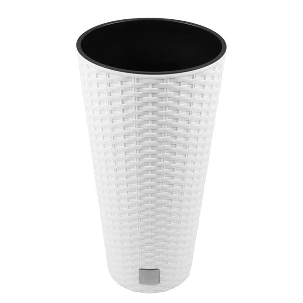 Vaso rato 64 litro com inserção 40 x 40 x 76,3 cm em blanc