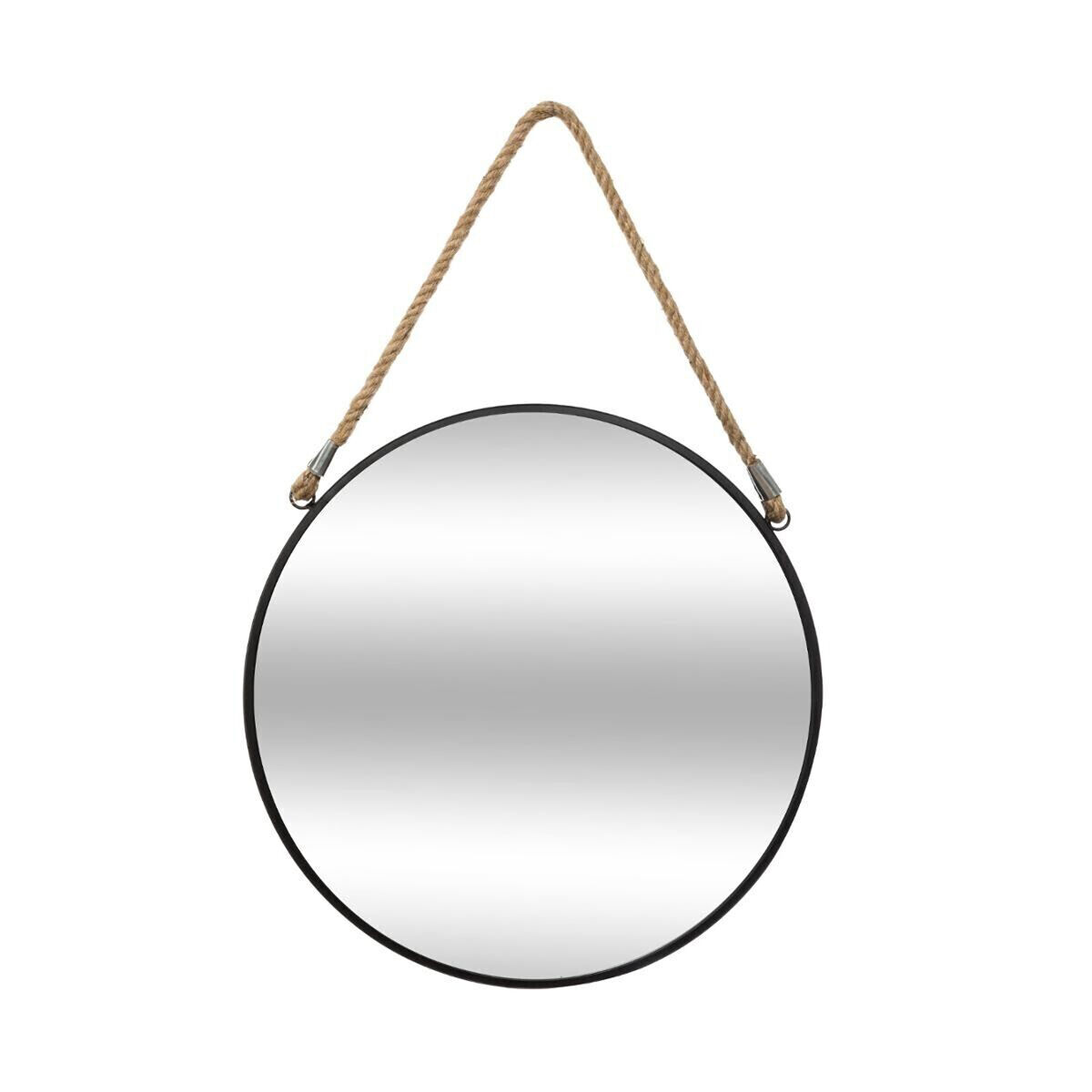 Espelho redondo de corda metálica d. 38 x d. 3 cm