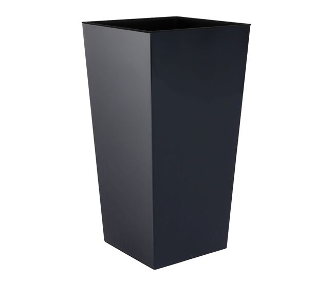 Vaso alto 35 l prosperplast urbi square de plástico com tanque em antracite, 55 (alto) x 29,5 (largura) x 29,5 (profundo) cms